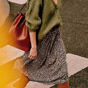 Sézane Elie Leopard Skirt